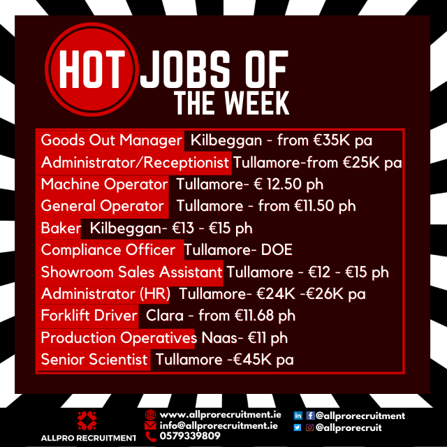 Hot Jobs of the Week List