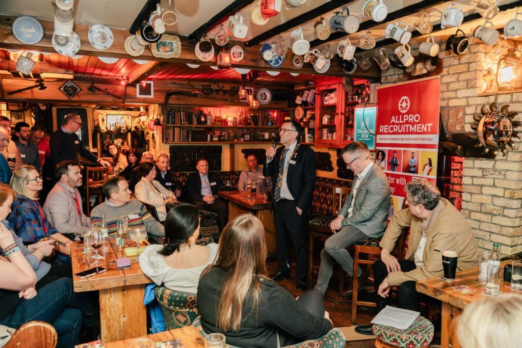 Employers and entrepreneurs networking — recruitment agency supporting local business hiring needs